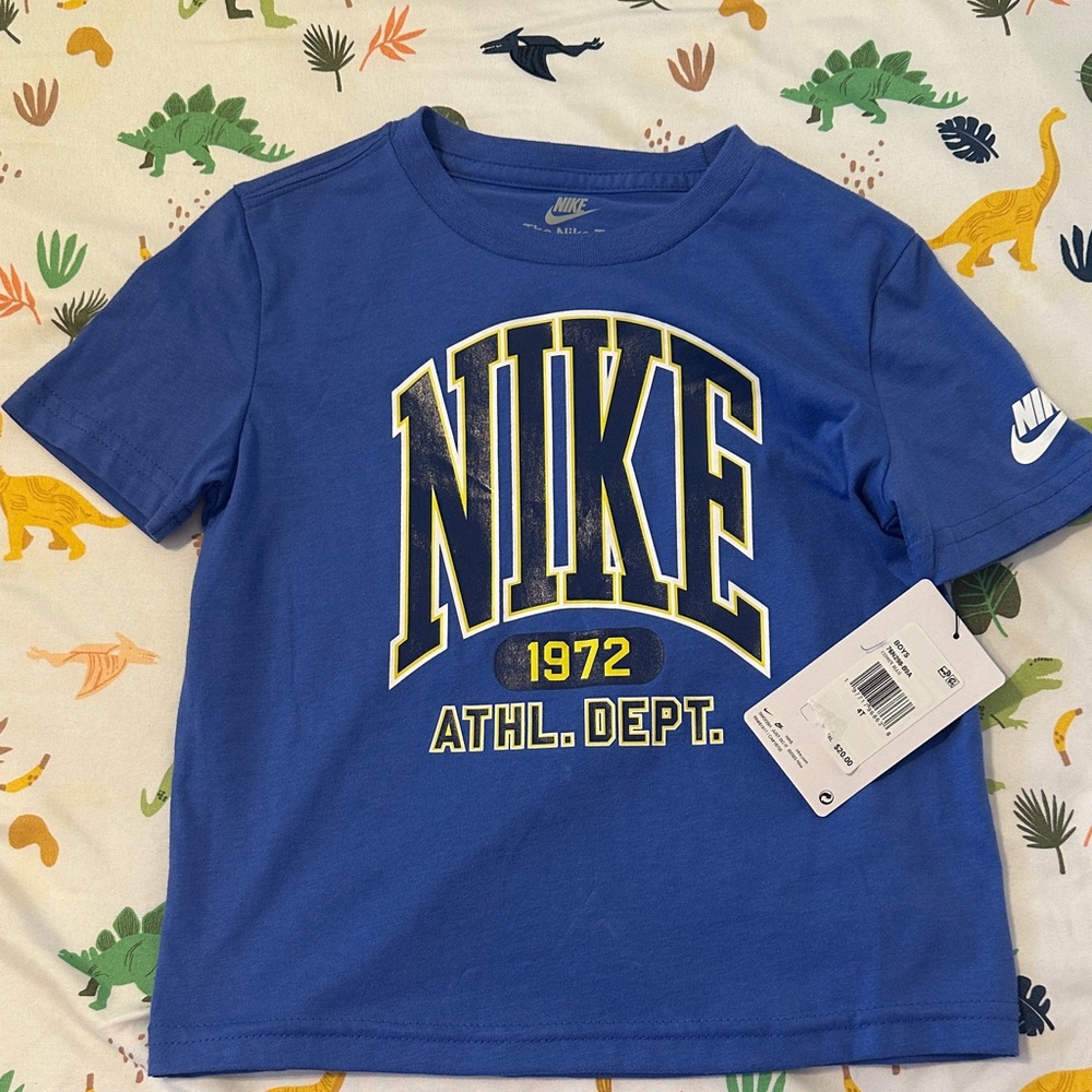 Nike Kids Blue and Yellow Athletic T-Shirt
